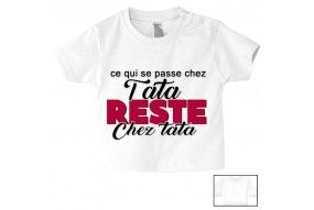 Tee-shirt de bébé tu vas être ma tata de cœur garçon