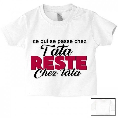 Tee-shirt de bébé tu vas être ma tata de cœur garçon