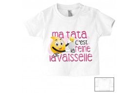 Tee-shirt de bébé ma tatie m’adore garçon