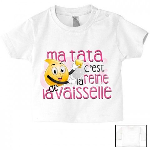 Tee-shirt de bébé ma tatie m’adore garçon