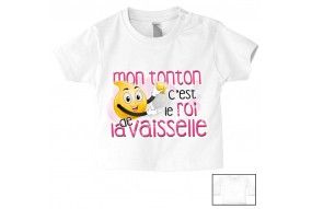 Tee-shirt de bébé ma tatie m’adore fille