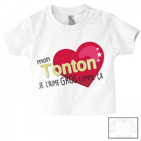 Tee-shirt de bébé ma tatie m’adore fille