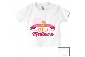 Tee-shirt de bébé ma tatie m’adore garçon