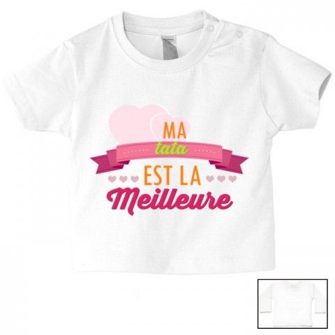 Tee-shirt de bébé ma tatie m’adore garçon