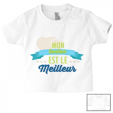 Tee-shirt de bébé ma tatie m’adore fille