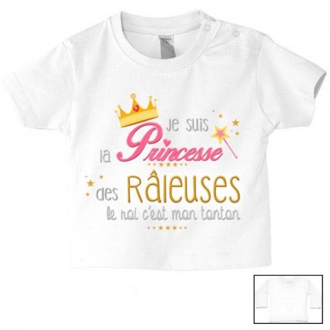 Tee-shirt de bébé ma tatie m’adore fille