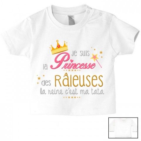 Tee-shirt de bébé ma tatie m’adore fille