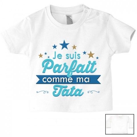    Tee-shirt de bébé tu vas être ma tata de cœur fille