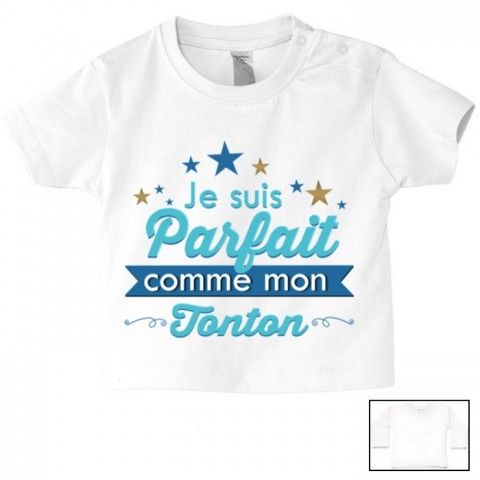 Tee-shirt de bébé ma tatie m’adore garçon