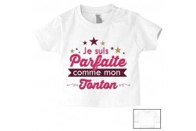 Tee-shirt de bébé ma tatie m’adore fille