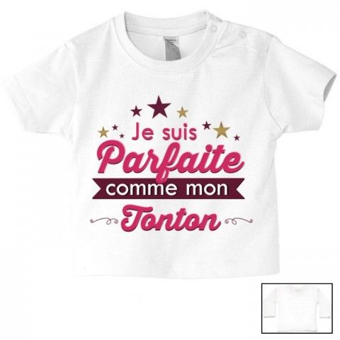 Tee-shirt de bébé ma tatie m’adore fille