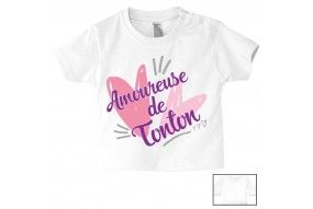 Tee-shirt de bébé ma tatie m’adore fille