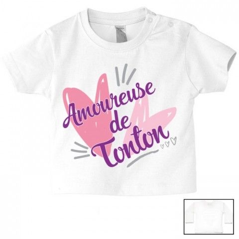 Tee-shirt de bébé ma tatie m’adore fille