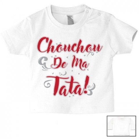    Tee-shirt de bébé tu vas être ma tata de cœur fille