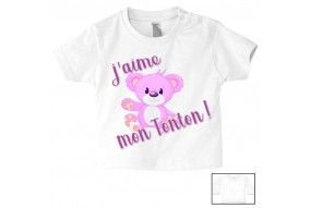 Tee-shirt de bébé ma tatie m’adore fille