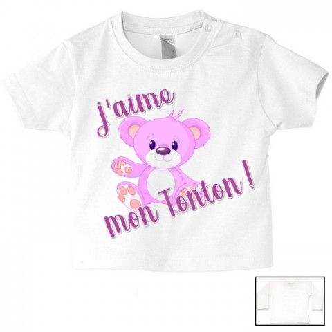 Tee-shirt de bébé ma tatie m’adore fille