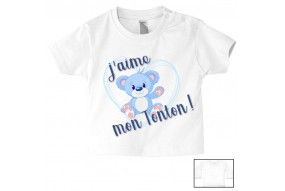 Tee-shirt de bébé ma tatie m’adore garçon