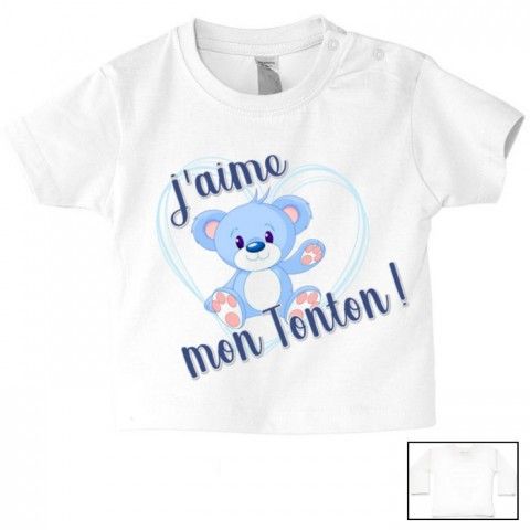 Tee-shirt de bébé ma tatie m’adore garçon