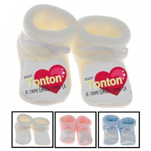 Chaussons de bébé tu vas être ma tata de cœur fille