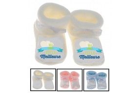 Chaussons de bébé tu vas être ma tata de cœur fille