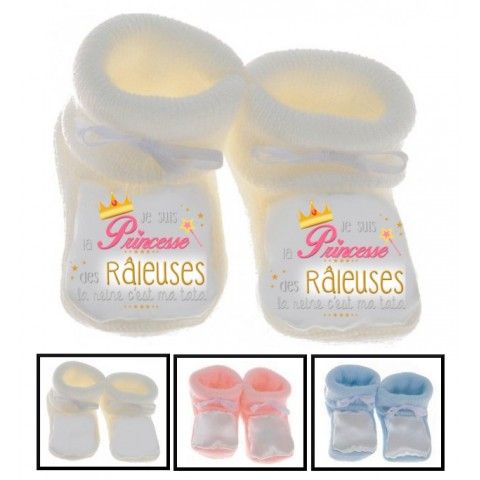 Chaussons de bébé tu vas être ma tata de cœur garçon