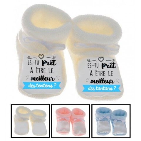 Chaussons de bébé tu vas être ma tata de cœur fille