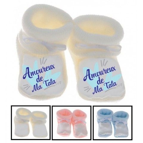 Chaussons de bébé ma tatie m’adore fille