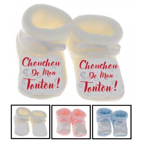 Chaussons de bébé ma tatie m’adore fille