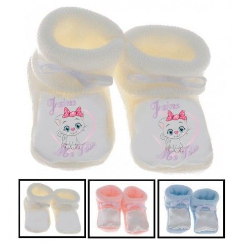 Chaussons de bébé tu vas être ma tata de cœur fille