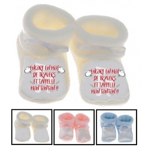 Chaussons de bébé ma tatie m’adore fille