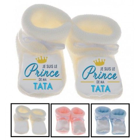 Chaussons de bébé tu vas être ma tata de cœur fille