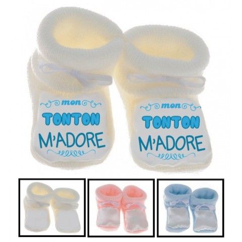 Chaussons de bébé ma tatie m’adore fille