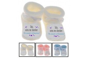 Chaussons de bébé tu vas être ma tata de cœur fille