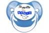 Tétine personnalisée Penguins bleue silicone