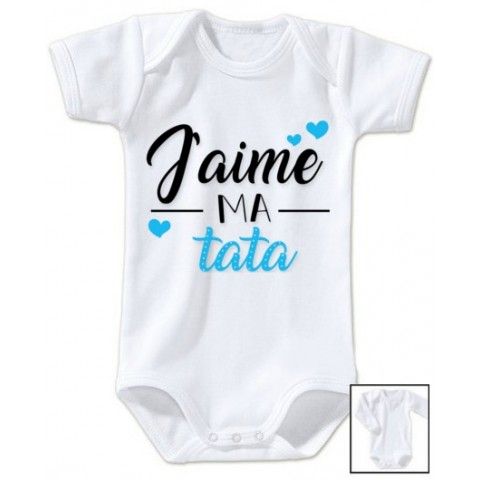 Body de bébé tu vas être ma tata de cœur garçon