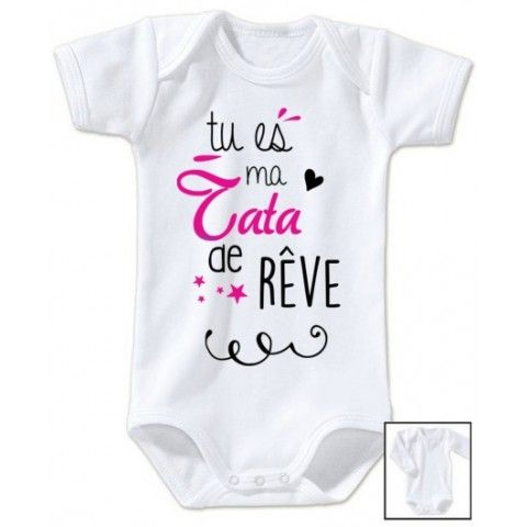 Body  de bébé ma tatie m’adore garçon