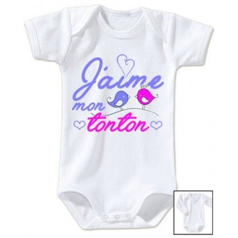 Body  de bébé ma tatie m’adore garçon