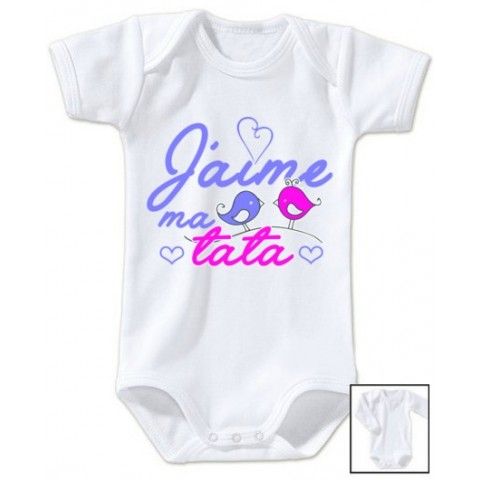 Body  de bébé ma tatie m’adore garçon