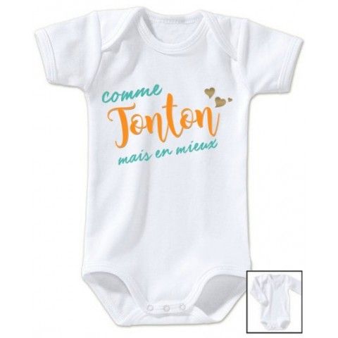 Body  de bébé ma tatie m’adore garçon