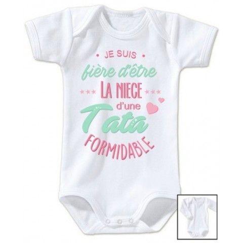 Body  de bébé ma tatie m’adore garçon