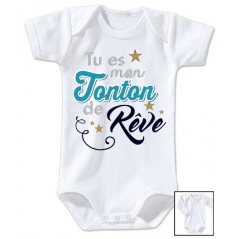 Body  de bébé ma tatie m’adore garçon