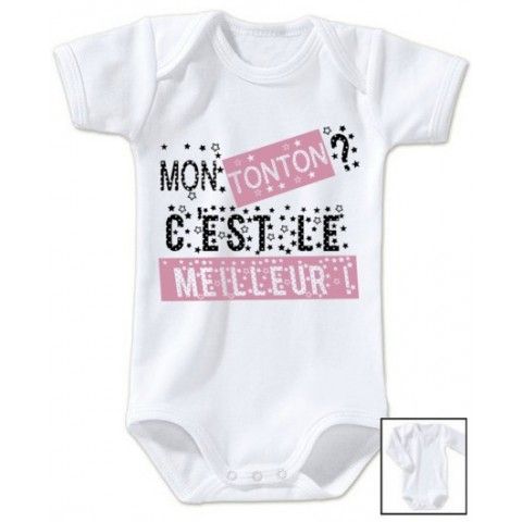 Body de bébé ma tatie m’adore fille