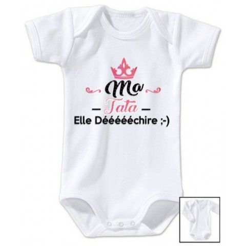 Body  de bébé ma tatie m’adore garçon