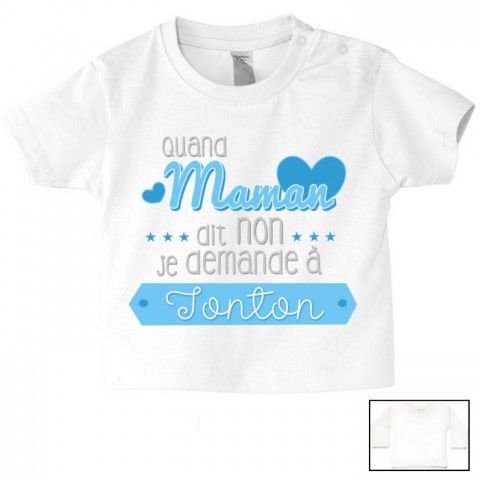 Tee-shirt de bébé ma tatie m’adore fille