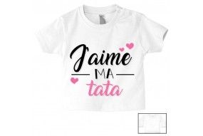 Tee-shirt de bébé ma tatie m’adore garçon