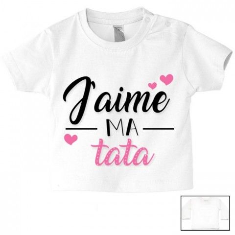 Tee-shirt de bébé ma tatie m’adore garçon