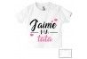 Tee-shirt de bébé ma tatie m’adore garçon