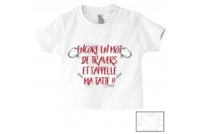    Tee-shirt de bébé tu vas être ma tata de cœur fille