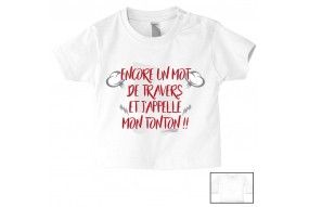 Tee-shirt de bébé ma tatie m’adore garçon