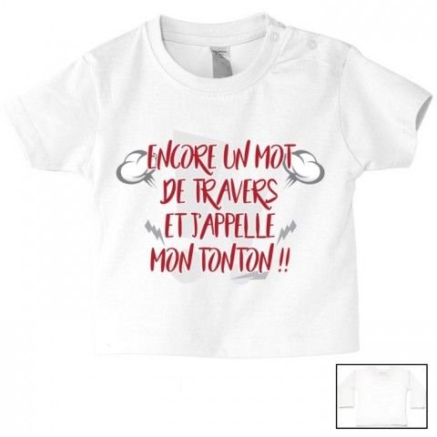 Tee-shirt de bébé ma tatie m’adore garçon